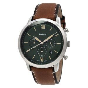 NWT Authentic Fossil Neutra Chronograph Quartz Green Dial Men's Watch